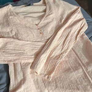 Sonoma Blush Embroidered Long Sleeve Tunic with Tank (Separate from Blouse)